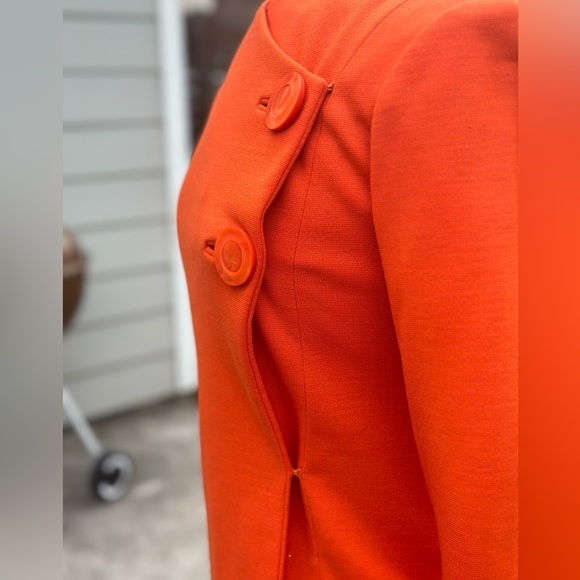 Retro Orange 60’s Vintage SciFi Star Trek Dress - Picture 6 of 10